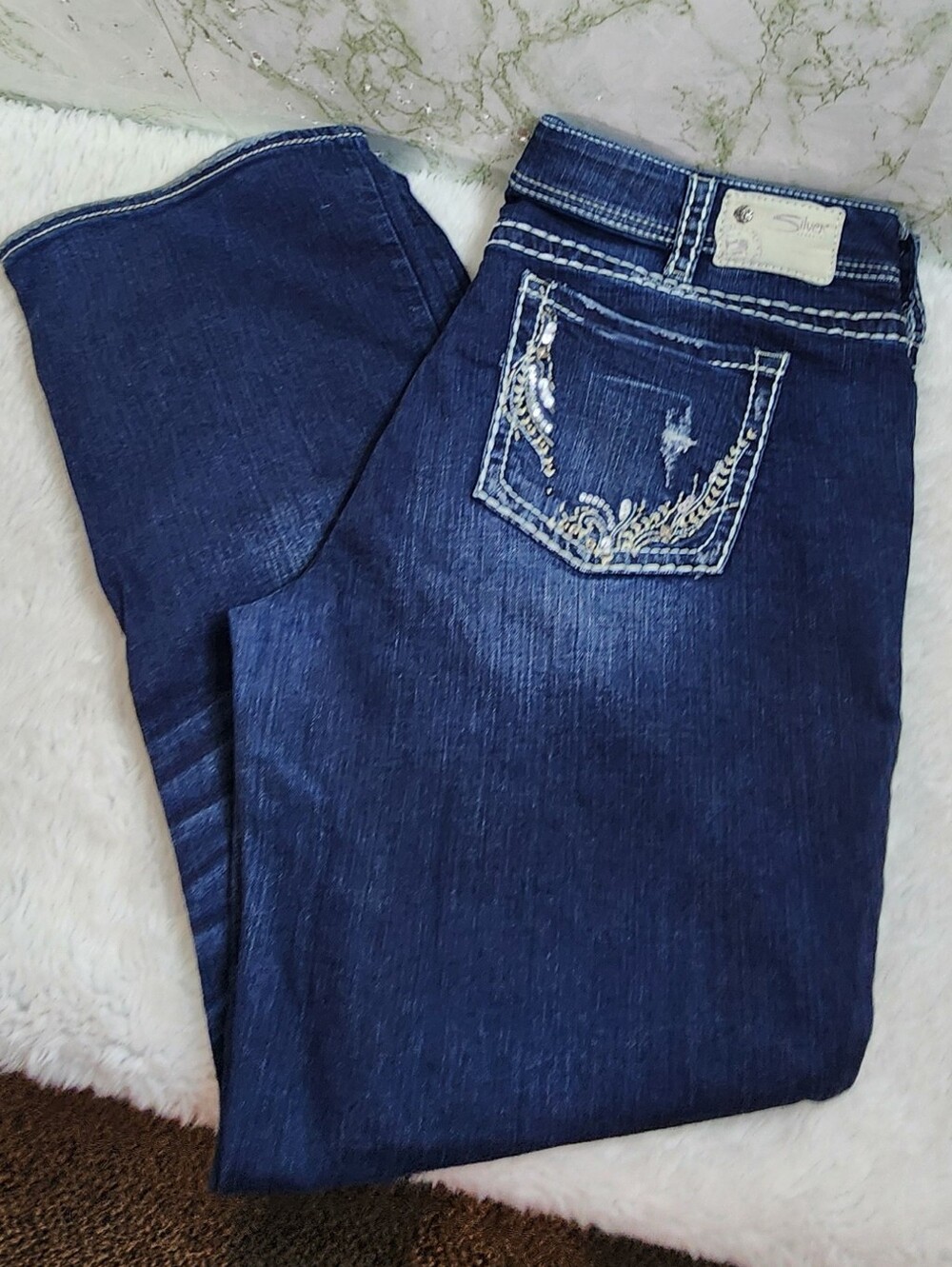Silver SUKI Bling Jeans